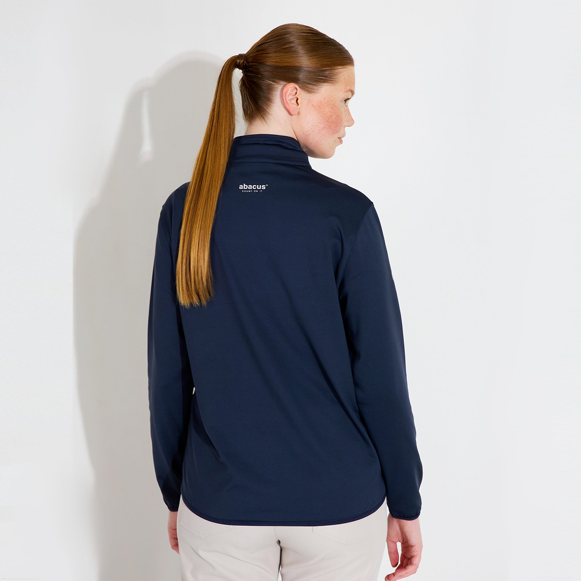 Abacus Ladies Navy Zip-Neck Fleece  