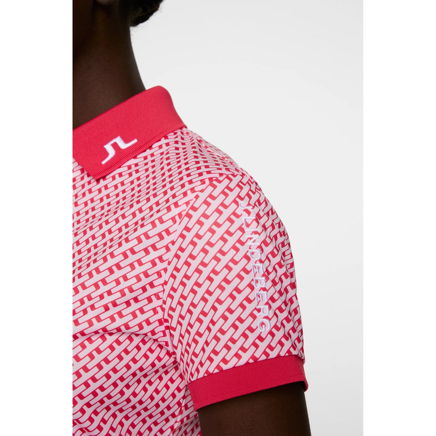 J.Lindeberg Ladies Short Sleeve Tour Tech Polo with Bridge Print