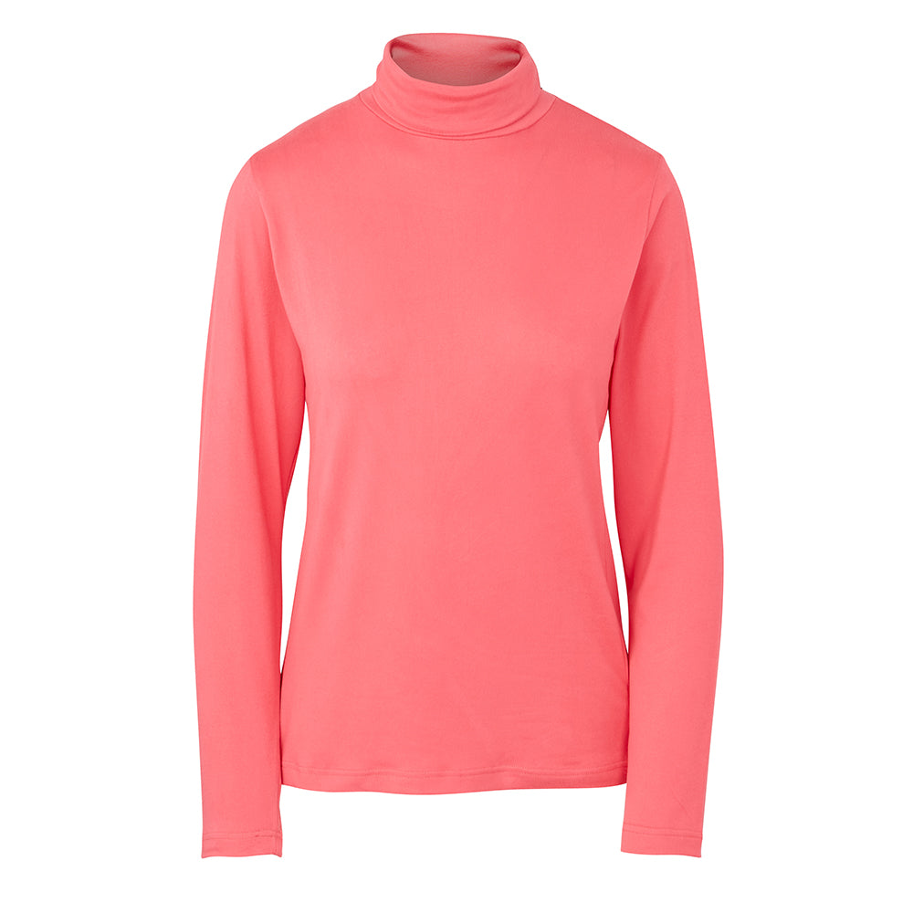 Swing Out Sister Ladies Long Sleeve Roll Neck in Hot Pink