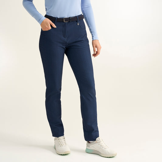 PING Ladies Thermal Golf Trousers with Chic Houndstooth Print