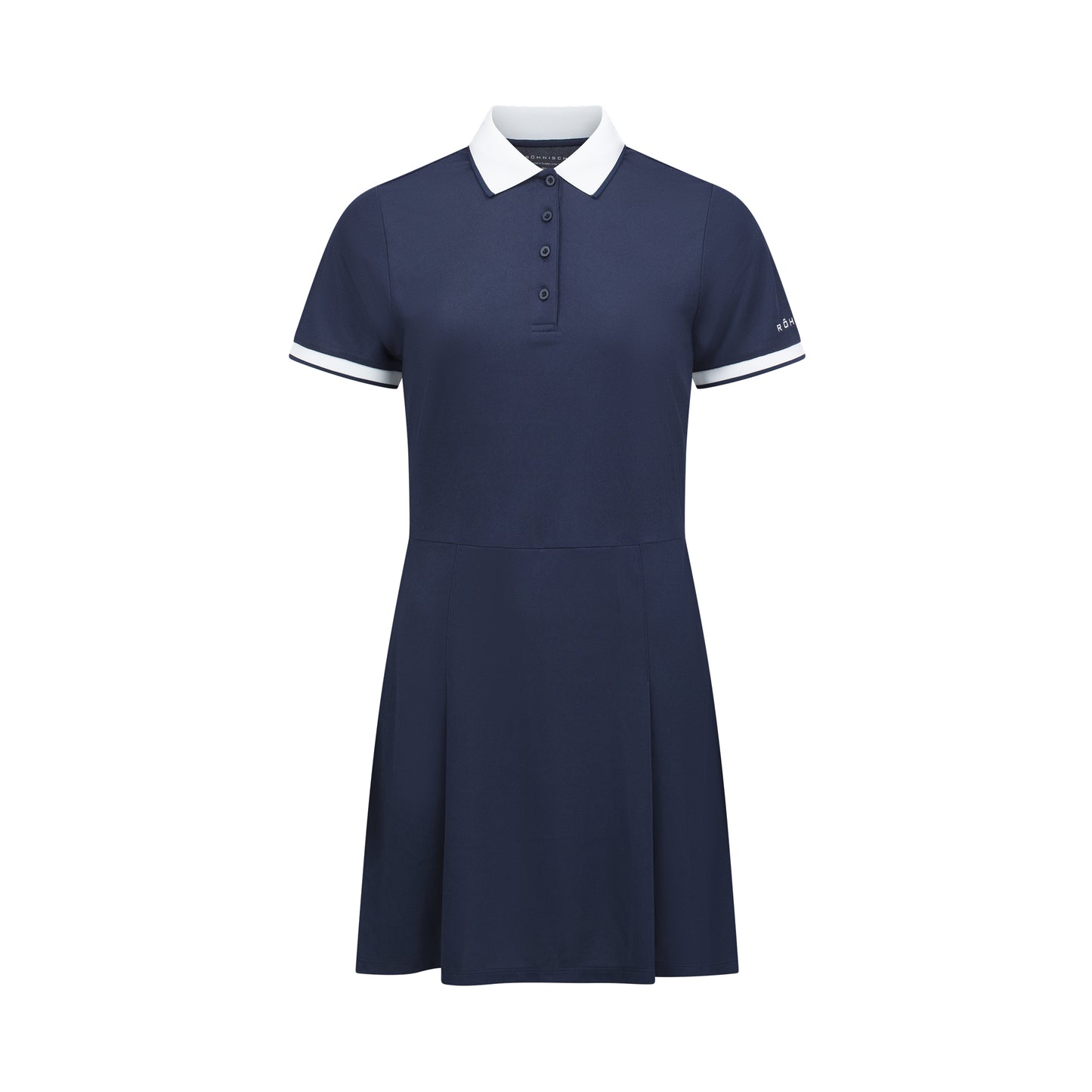 Rohnisch Ladies Navy Short Sleeve Dress - Timeless Elegance with Effortless Performance