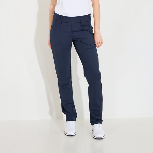 Abacus Ladies Pull-On Midwaist Trousers in Navy- Effortless Style & Performance