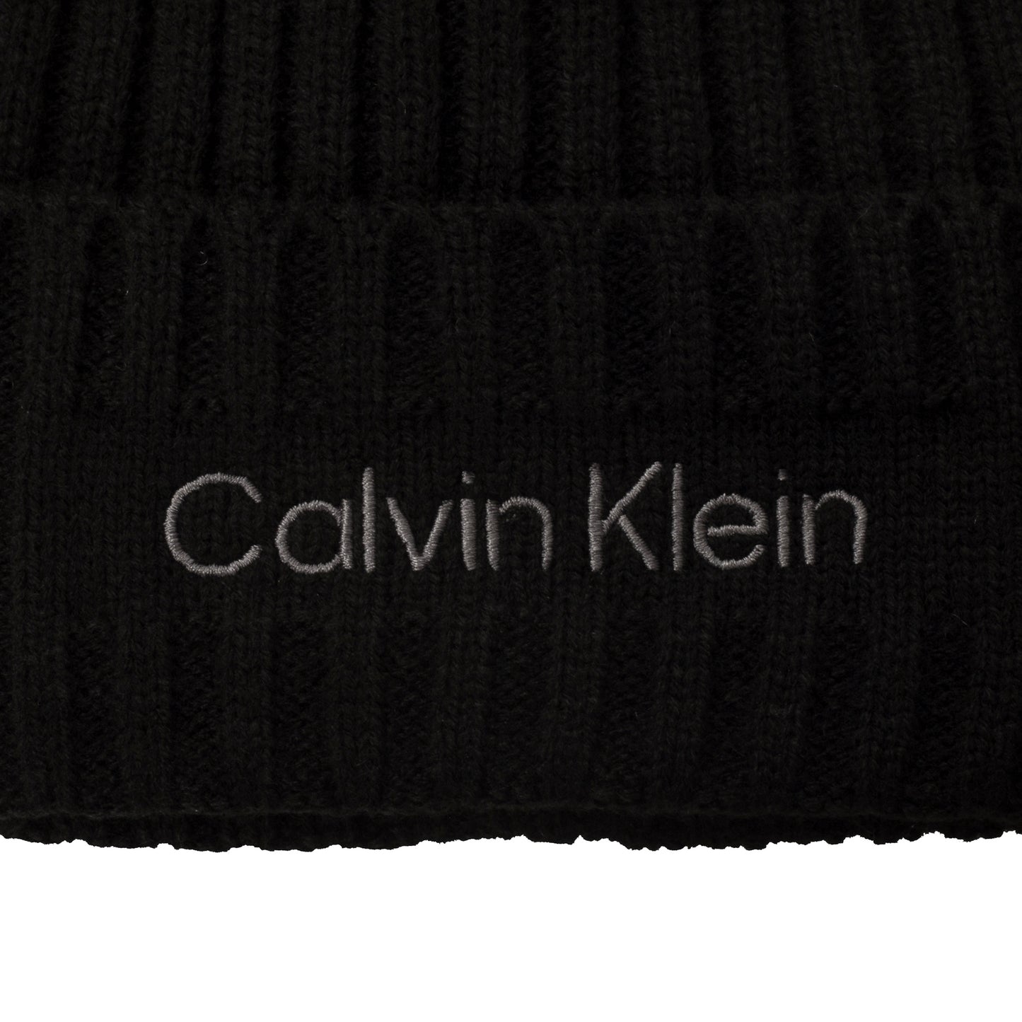 Calvin Klein Mens Black Fleece Lined Beanie