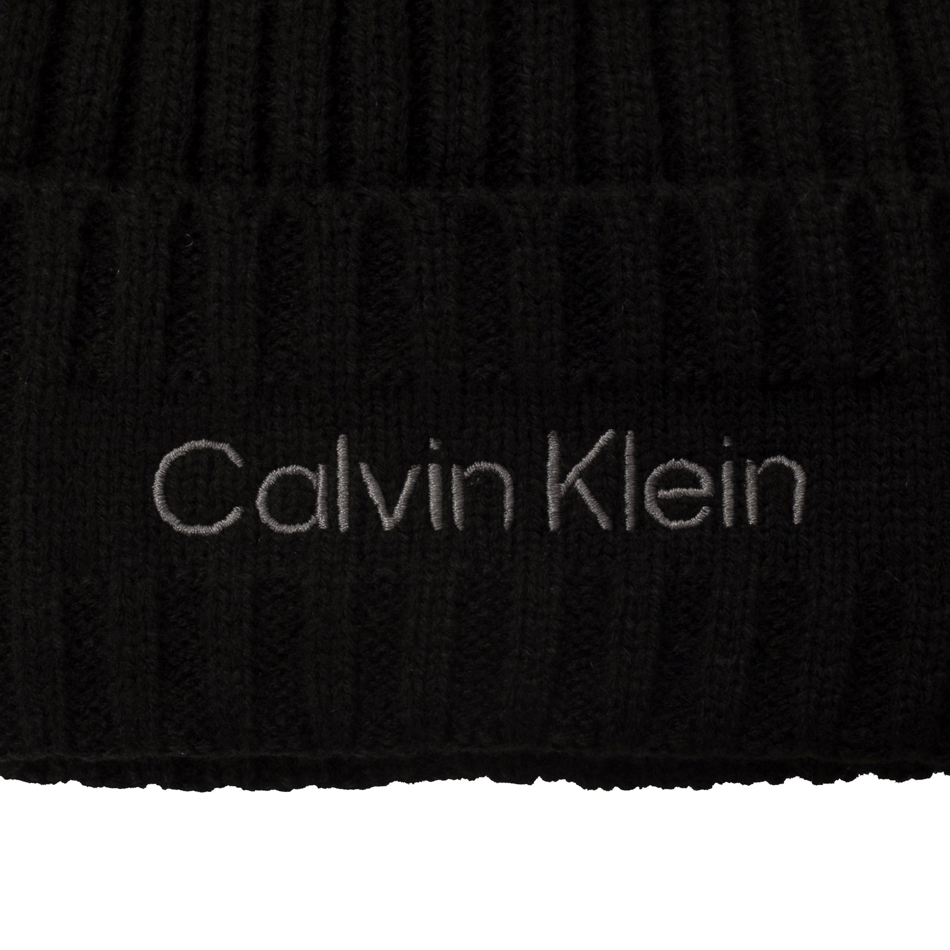 Calvin Klein Mens Black Fleece Lined Beanie