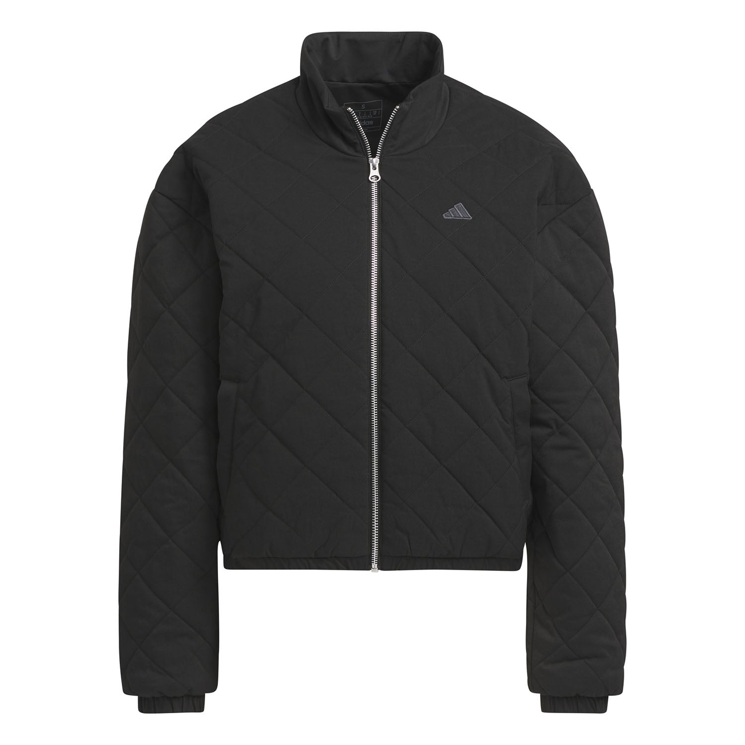 adidas Golf Ladies Black Quilted Bomber Jacket