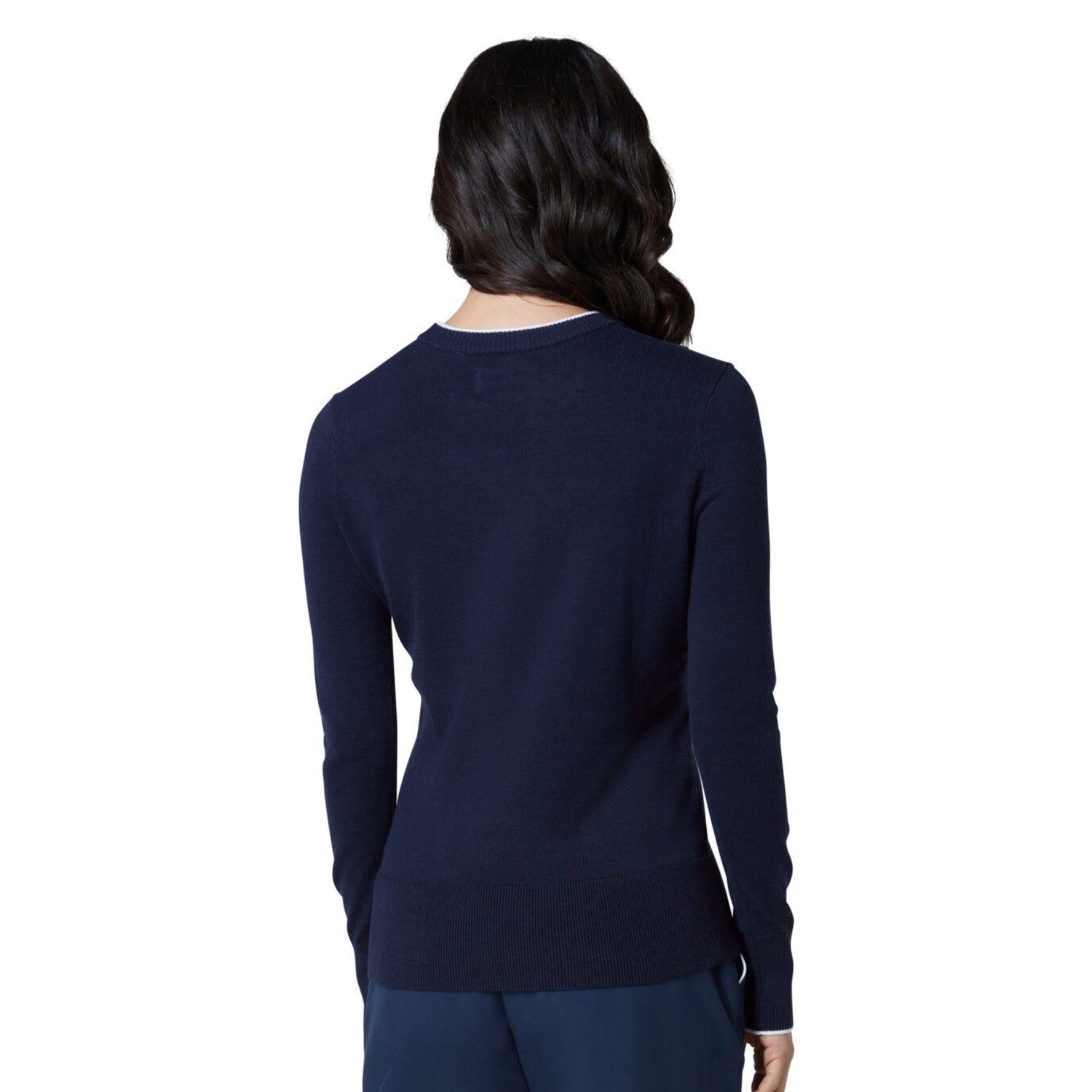 Original Penguin Ladies Crew Neck Navy Golf Sweater