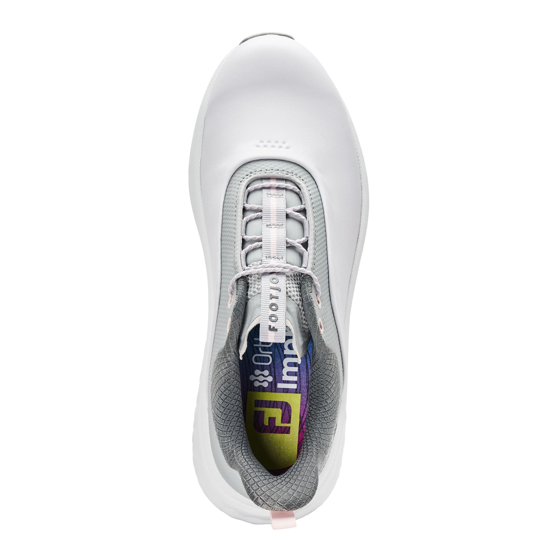 FootJoy Ladies Waterproof Quantum Golf Shoes in White, Grey & Pink