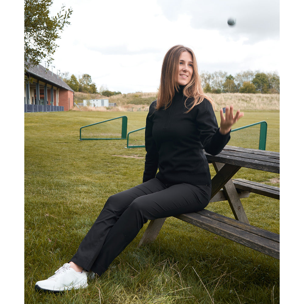 Pure Golf Ladies Classic Roll Neck in Black