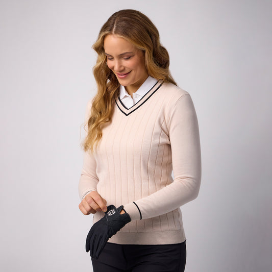 Glenmuir Ladies Refined Vertical Ribbed Stitch Sweater