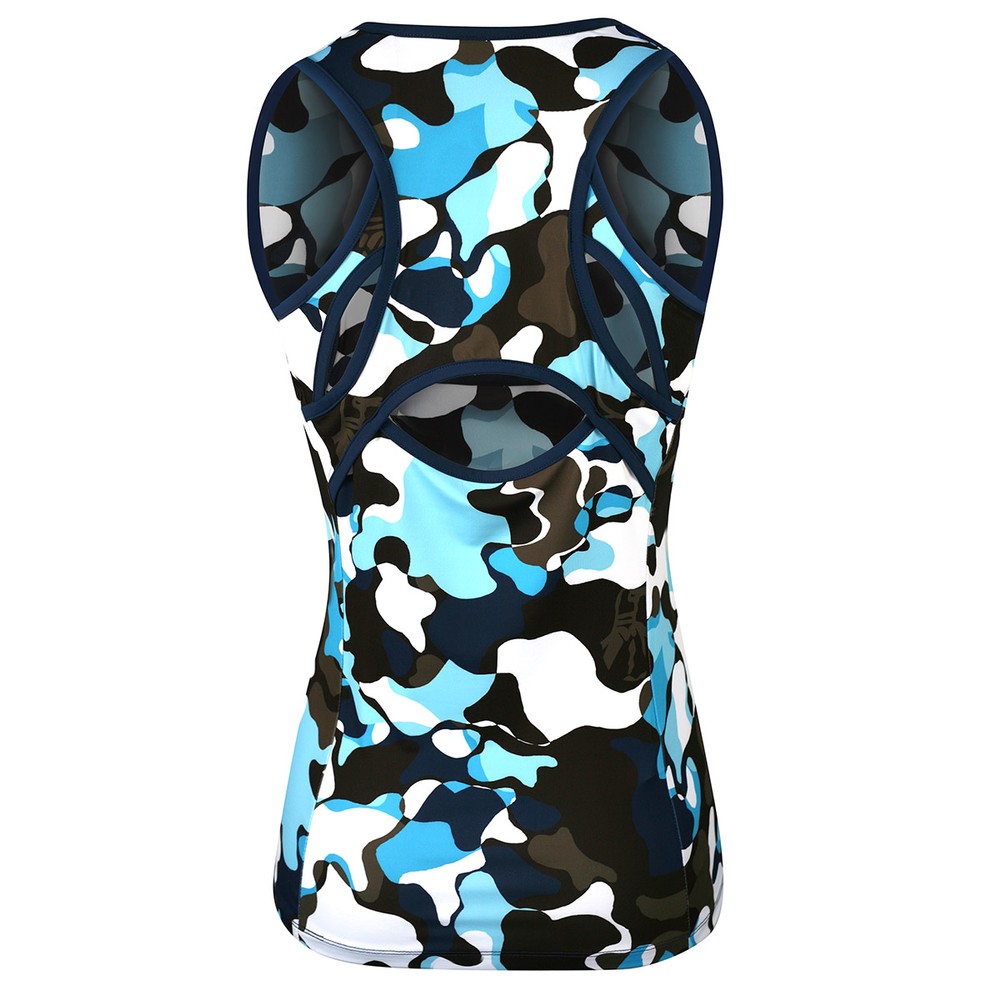 Original Penguin Ladies Abstract Print Sleeveless Top in Astral Night