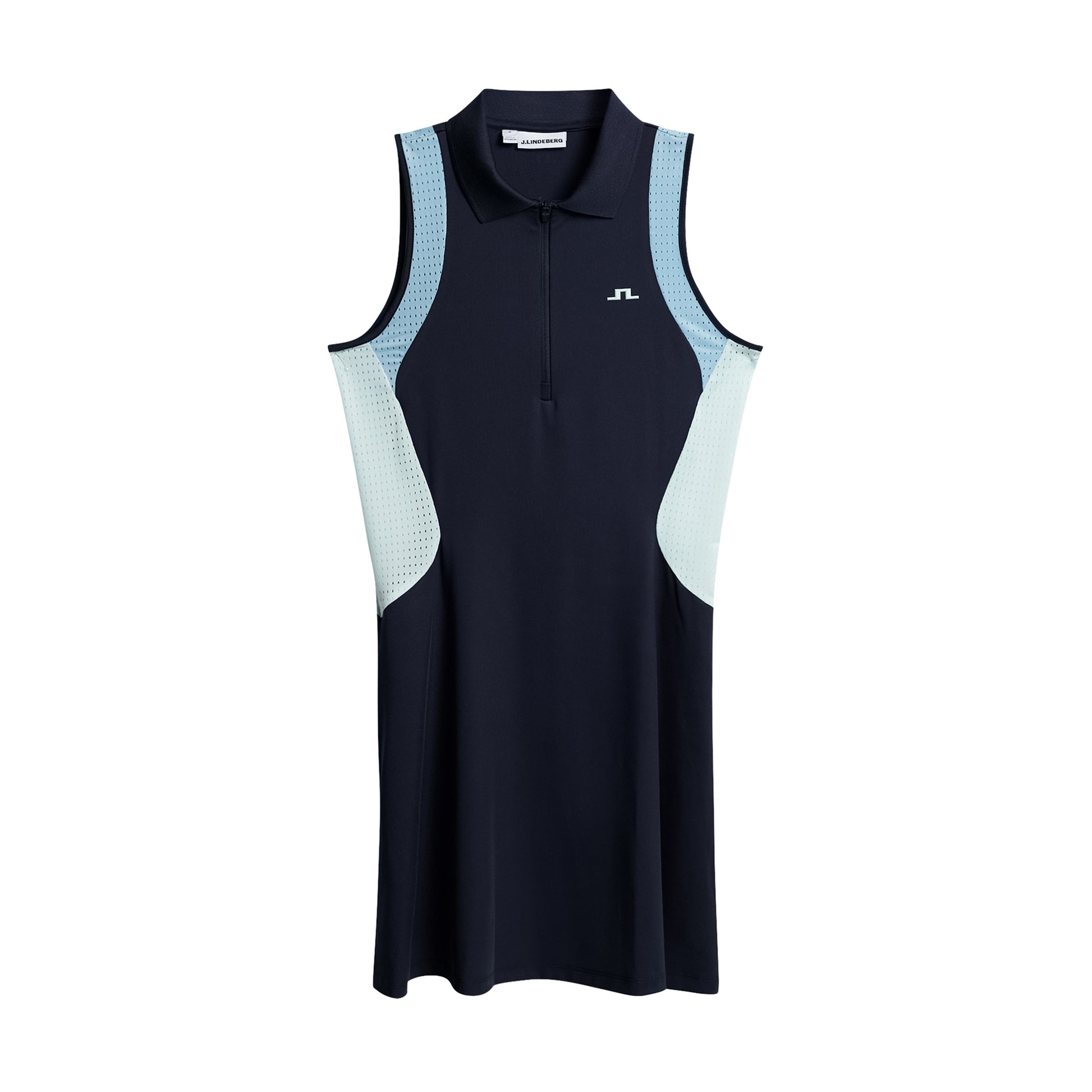 J.Lindeberg Ladies Sleeveless Golf Dress in Navy – Effortless Confidence On Every Swing
