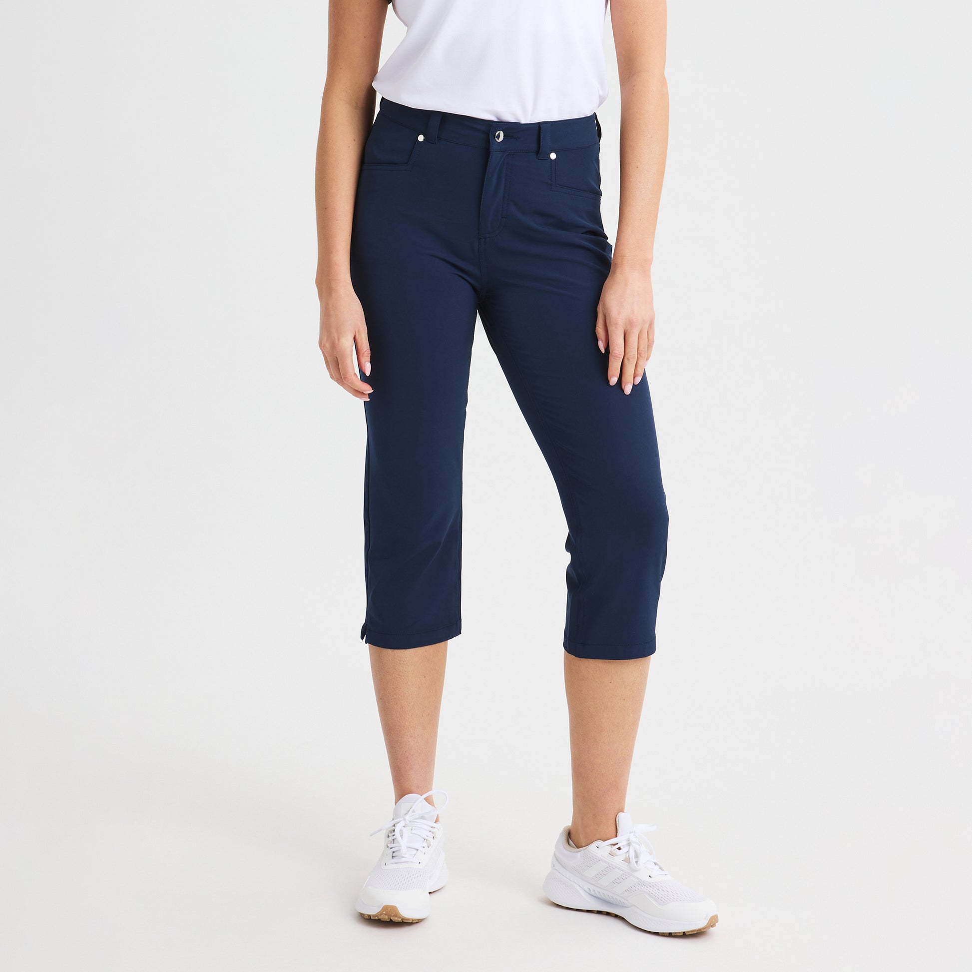 Rohnisch Ladies Lightweight Comfort Golf Capris in Navy