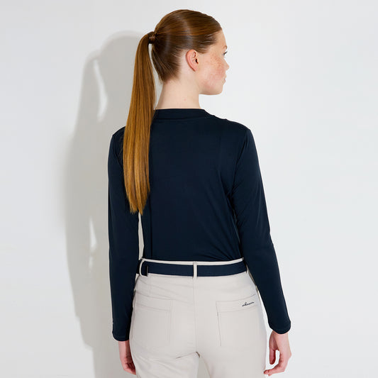 Abacus Ladies Navy Long Sleeve Top