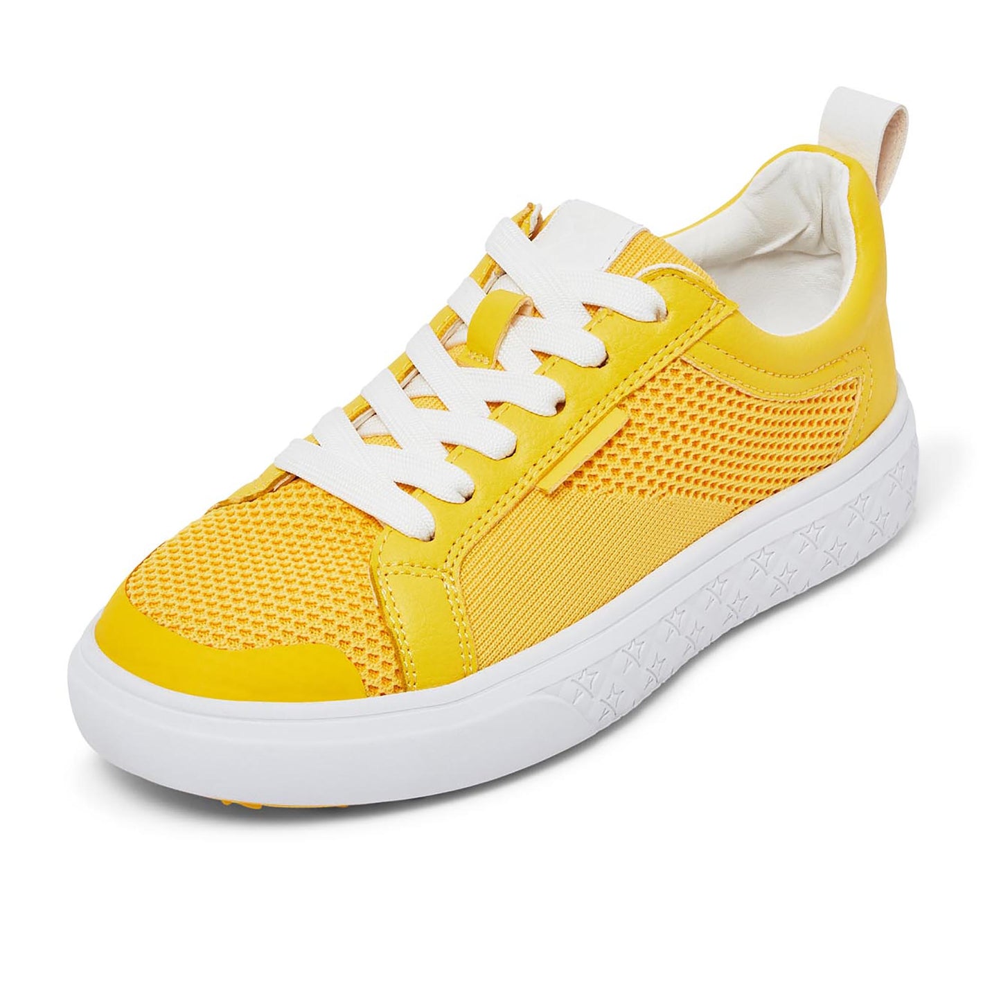 Swing Out Sister Ladies Mesh & Faux Leather Golf Shoes in a Fun Sunshine Shade