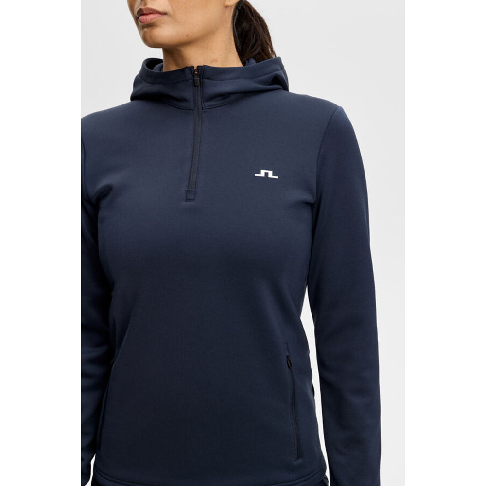 J.Lindeberg Ladies Hoodie in Navy - Comfort, Warmth, and Effortless Style