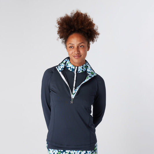 Swing Out Sister Ladies Zip-Neck Mid-Layer Golf Top