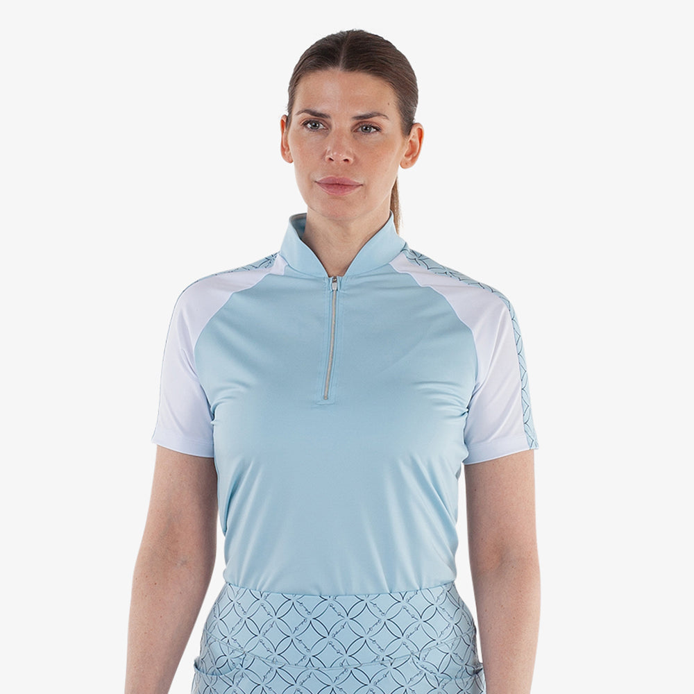 Galvin Green Women's Refined Zip-Neck Polo with Contemporary Contrast Design