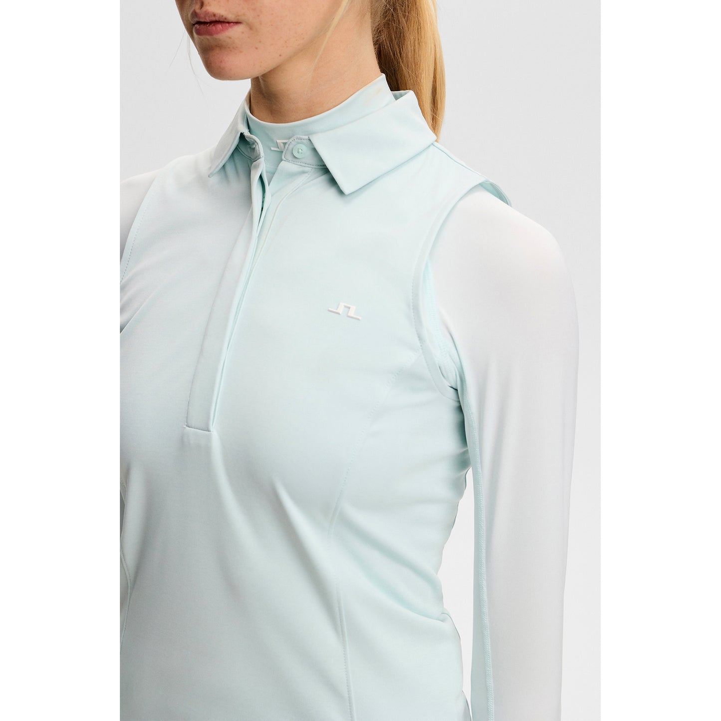 J.Lindeberg Ladies Sleeveless Polo - Sleek, Soft & Effortlessly Versatile