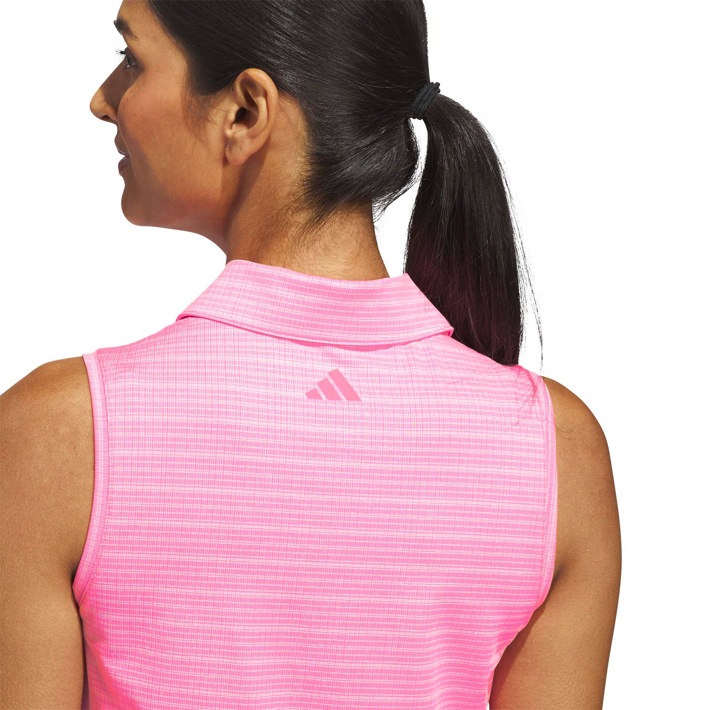 adidas Golf Ladies Jacquard Sleeveless Polo - Effortless Style for Golf and Beyond