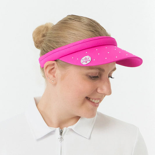 Surprizeshop Crystal Embellished Clip-On Visor with Ball Marker