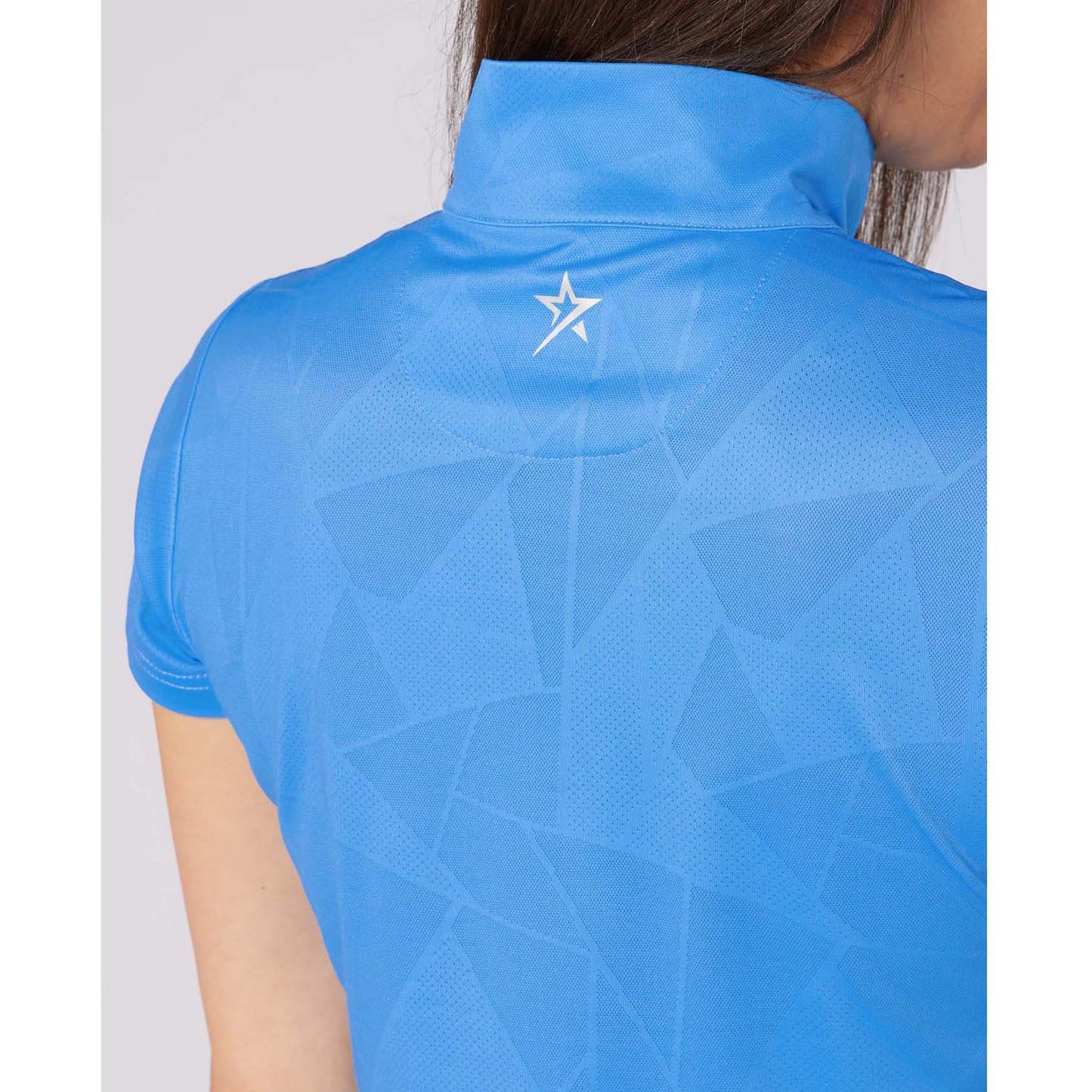 Swing Out Sister Ladies Mirage Cap Sleeve Polo in Ocean