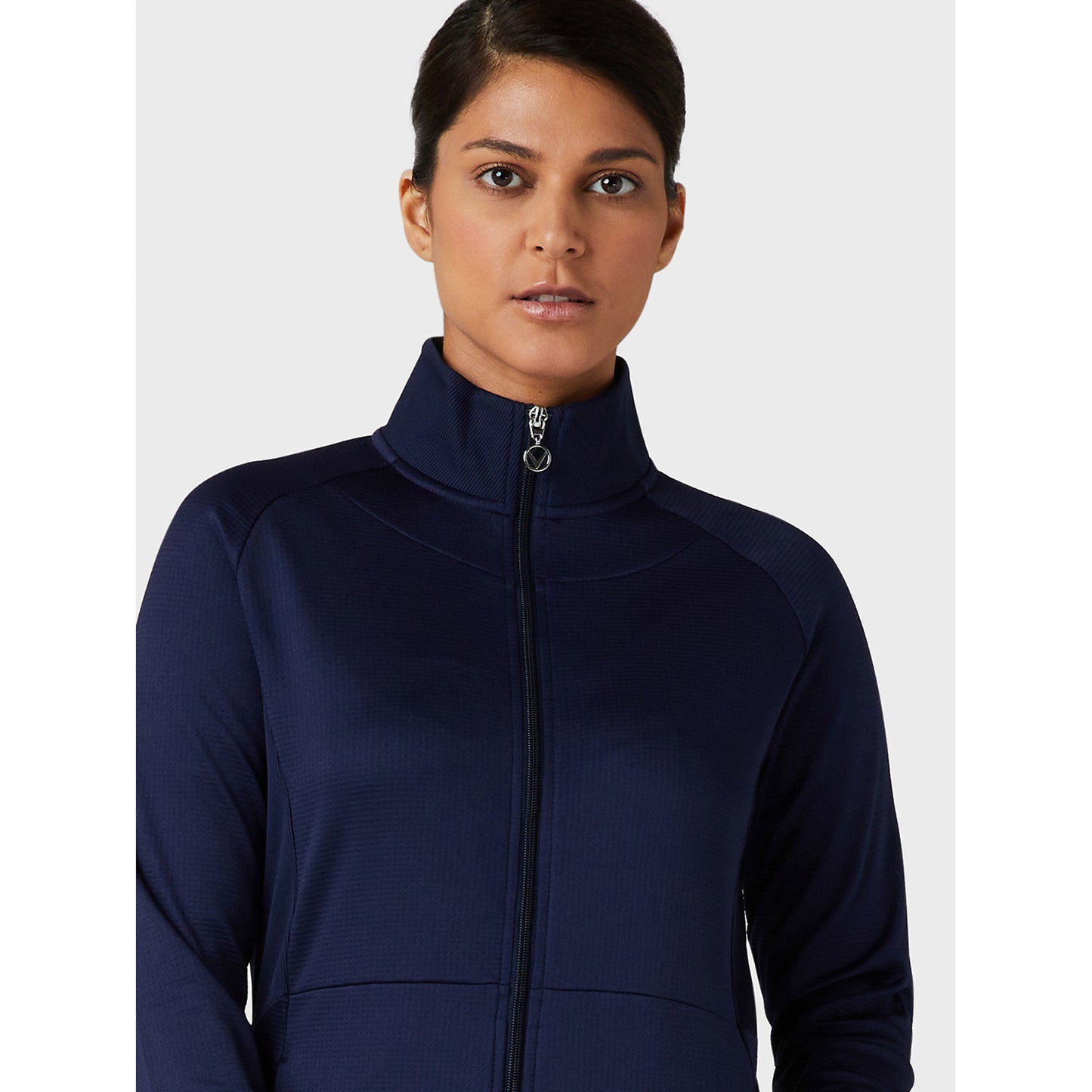 Callaway Ladies Thermal Jersey Knit Golf Jacket in Navy