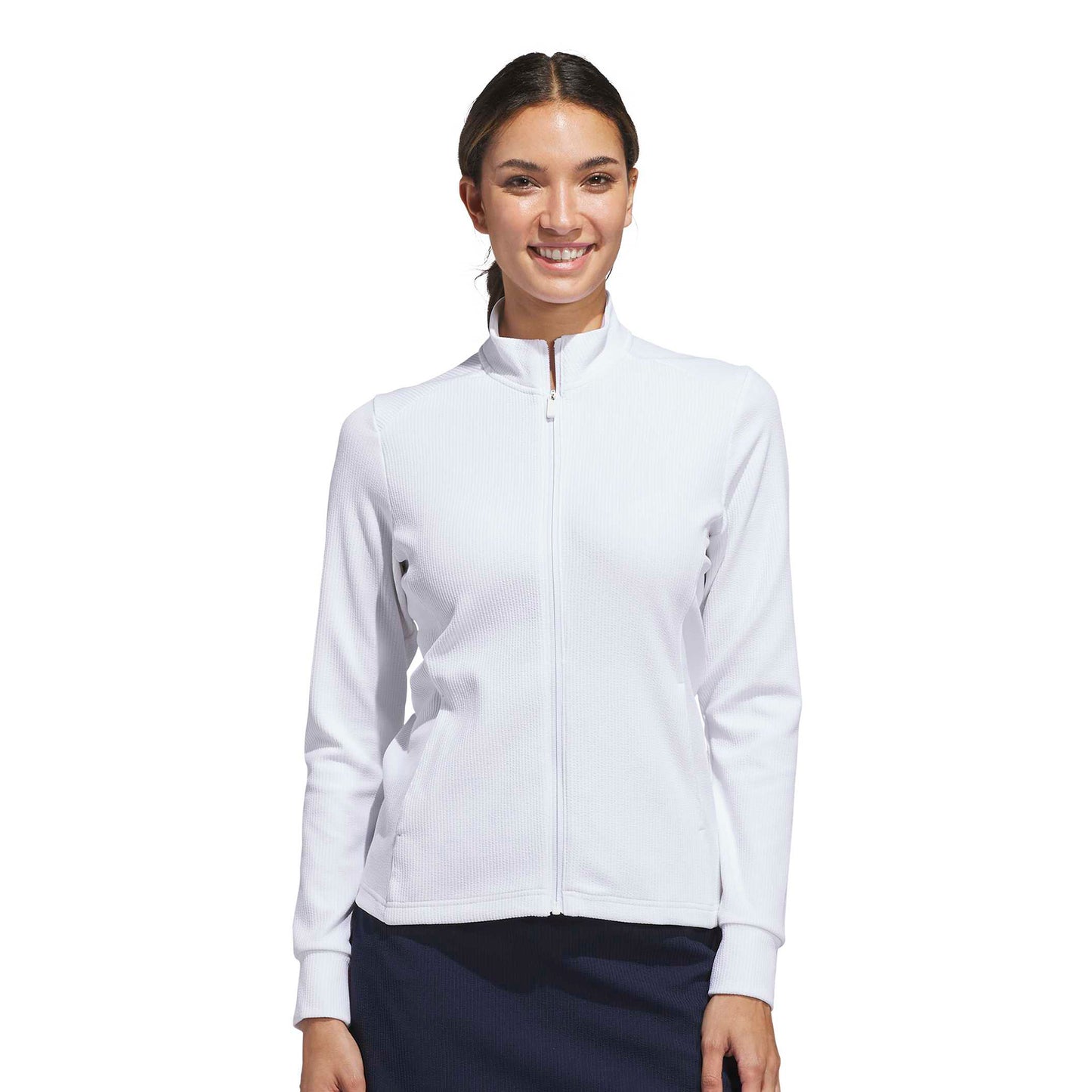 adidas Golf Ladies Full-Zip Textured Jacket – Lightweight Layering for Everyday Wear & On-Course Comfort