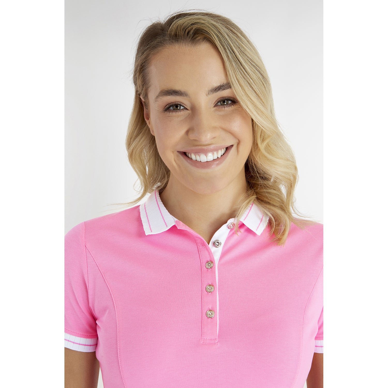 Green Lamb Ladies Organic Cotton Short Sleeve Club Polo in Candy