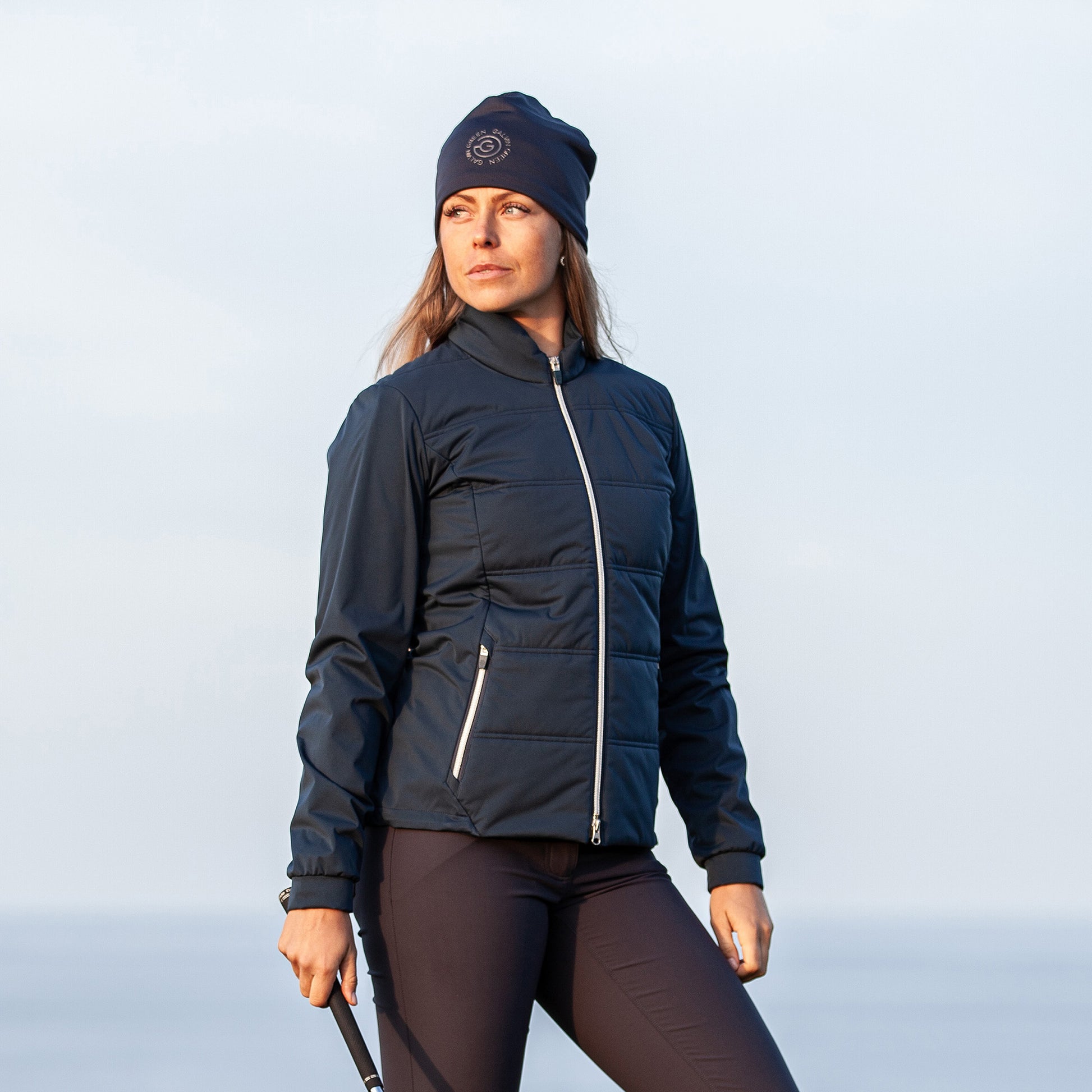 Galvin Green Women's Navy Quilted Jacket with Water Repellent Finish