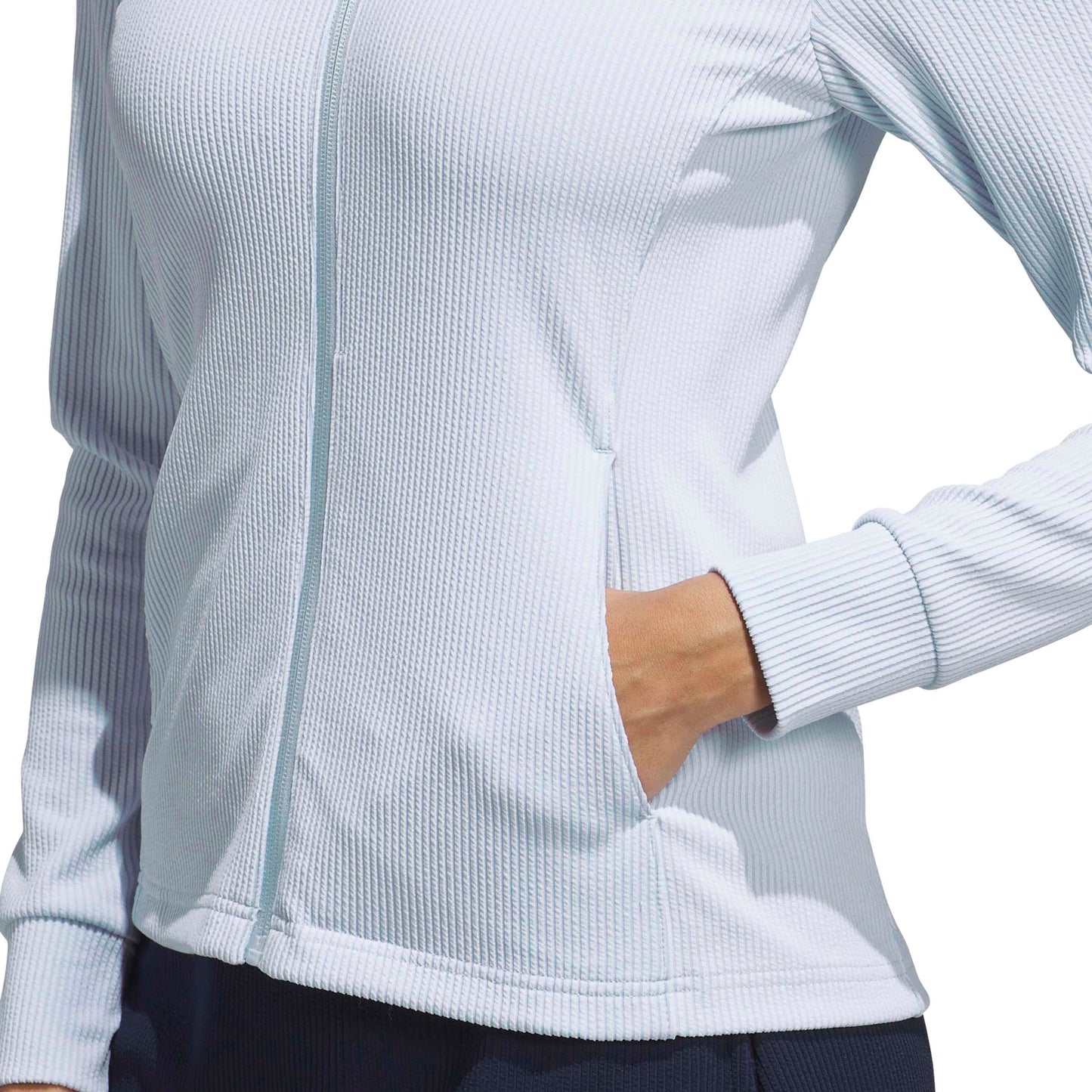 adidas Golf Ladies Full-Zip Textured Jacket – Lightweight Layering for Everyday Wear & On-Course Comfort