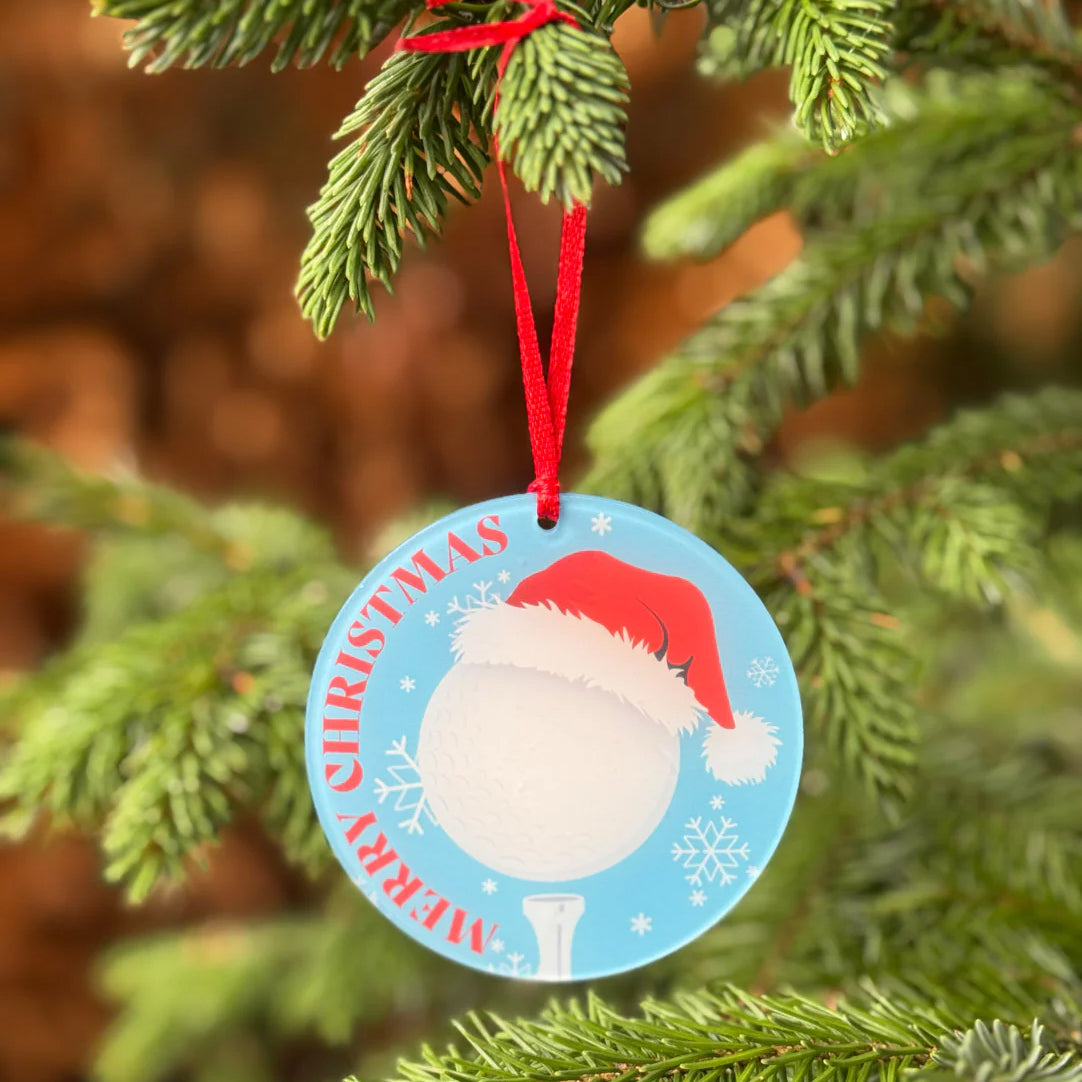 Christmas Santa Hat Golf Ball Bauble