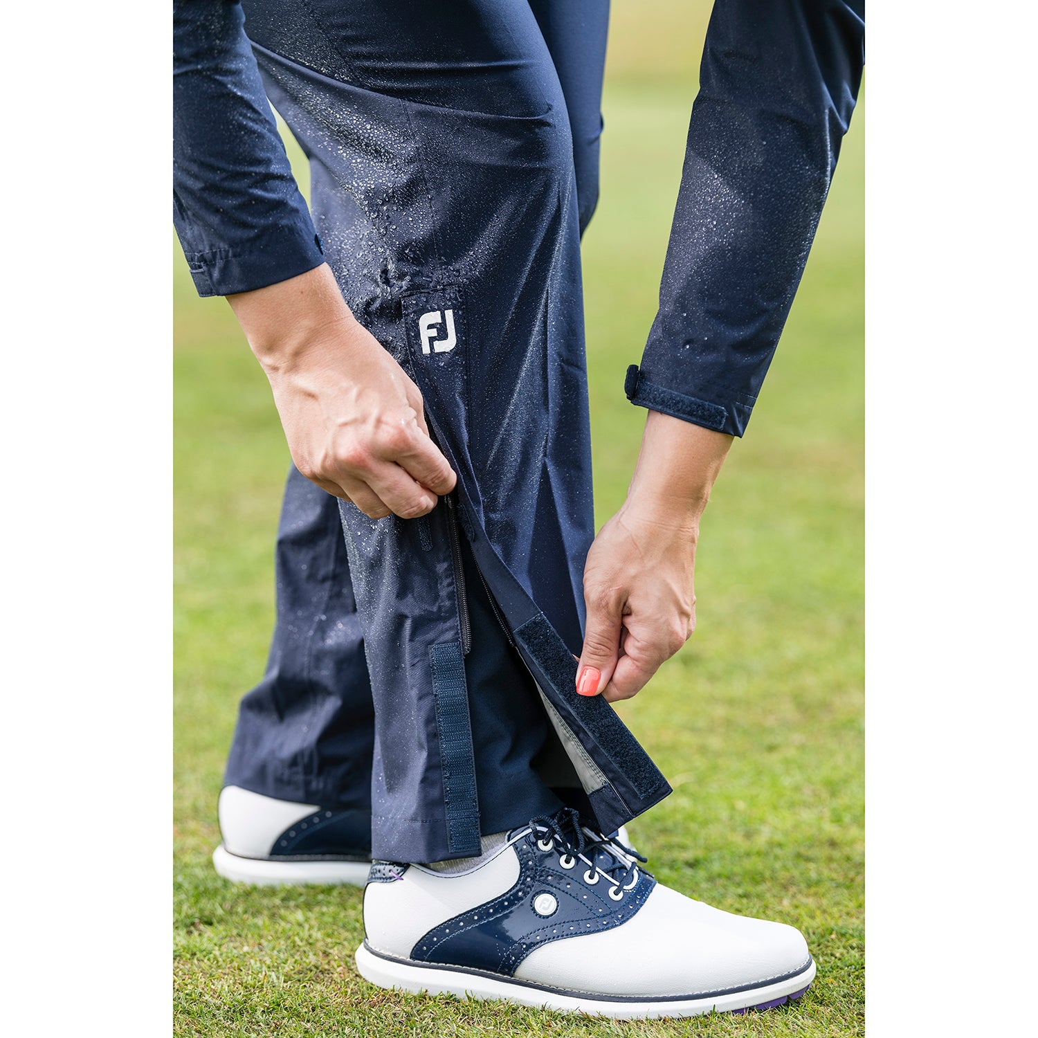 FootJoy Ladies Waterproof Golf Over Trousers in Navy - XL Only Left