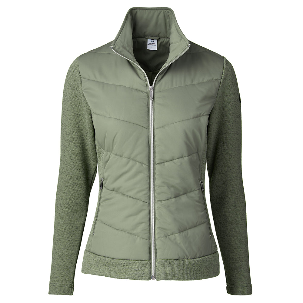 Moss Green Easy Fit Cotton Jacket For Women