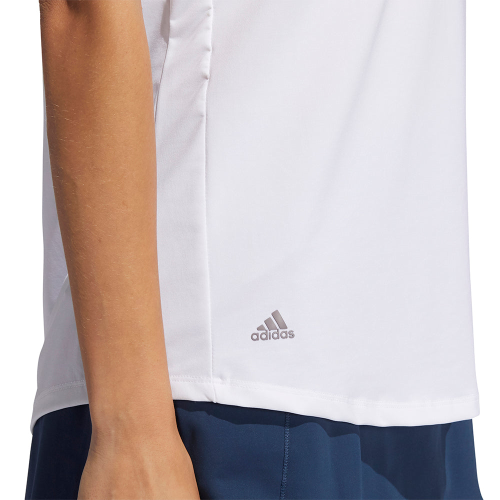 adidas Ladies Short Sleeve Golf Polo in White