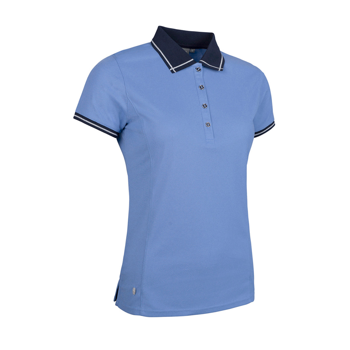 Glenmuir Ladies Short Sleeve Polo with Silver Lurex Tipping