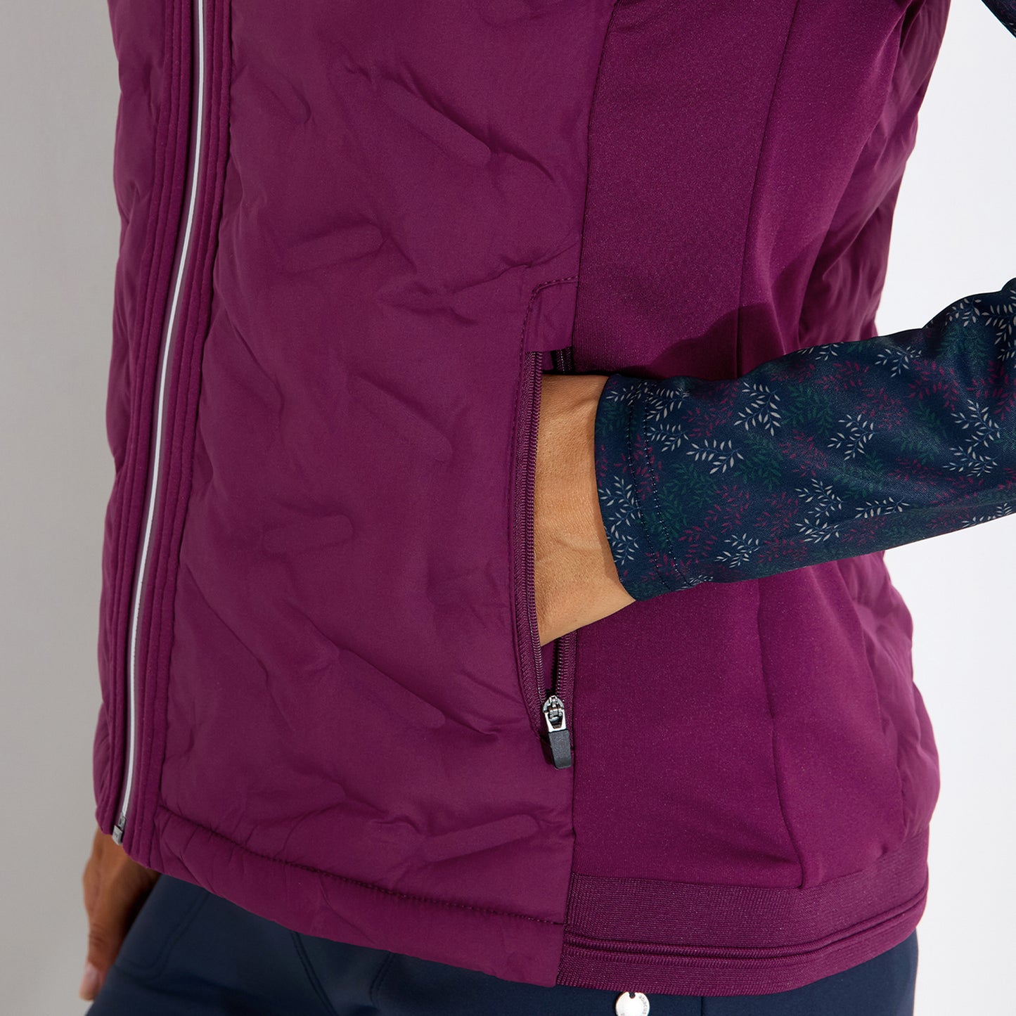 Abacus Ladies Quilted Gilet with Stretch Side Panels