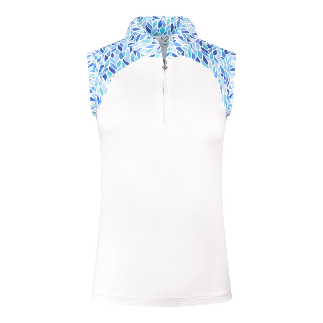 Pure Ladies Willow Print Sleeveless Golf Polo Shirt