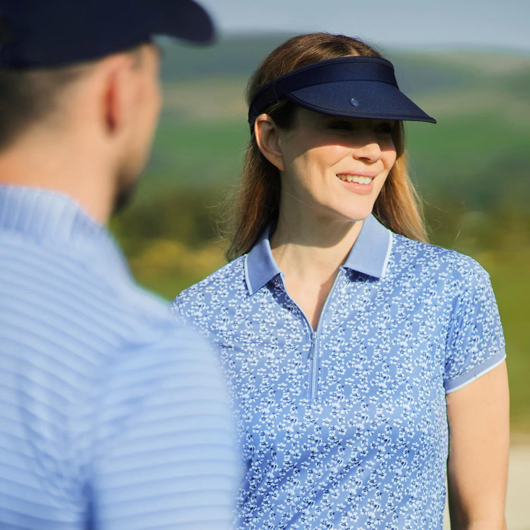 Glenmuir Ladies Short Sleeve Polo with Delicate Floral Print