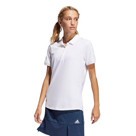 adidas Ladies Ultimate365 Short Sleeve Golf Polo in White