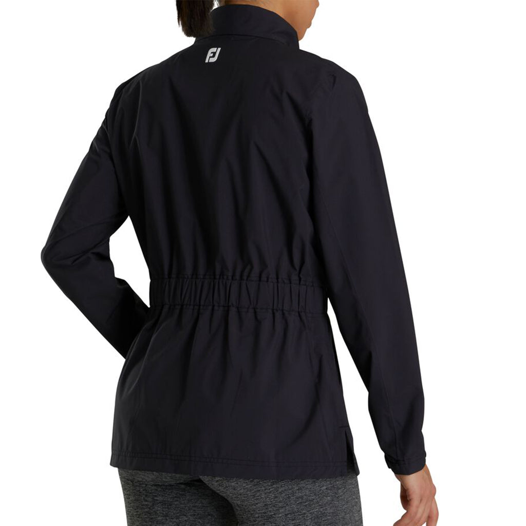 FootJoy Ladies Lightweight Waterproof Jacket with Elasticated Waistband in Black