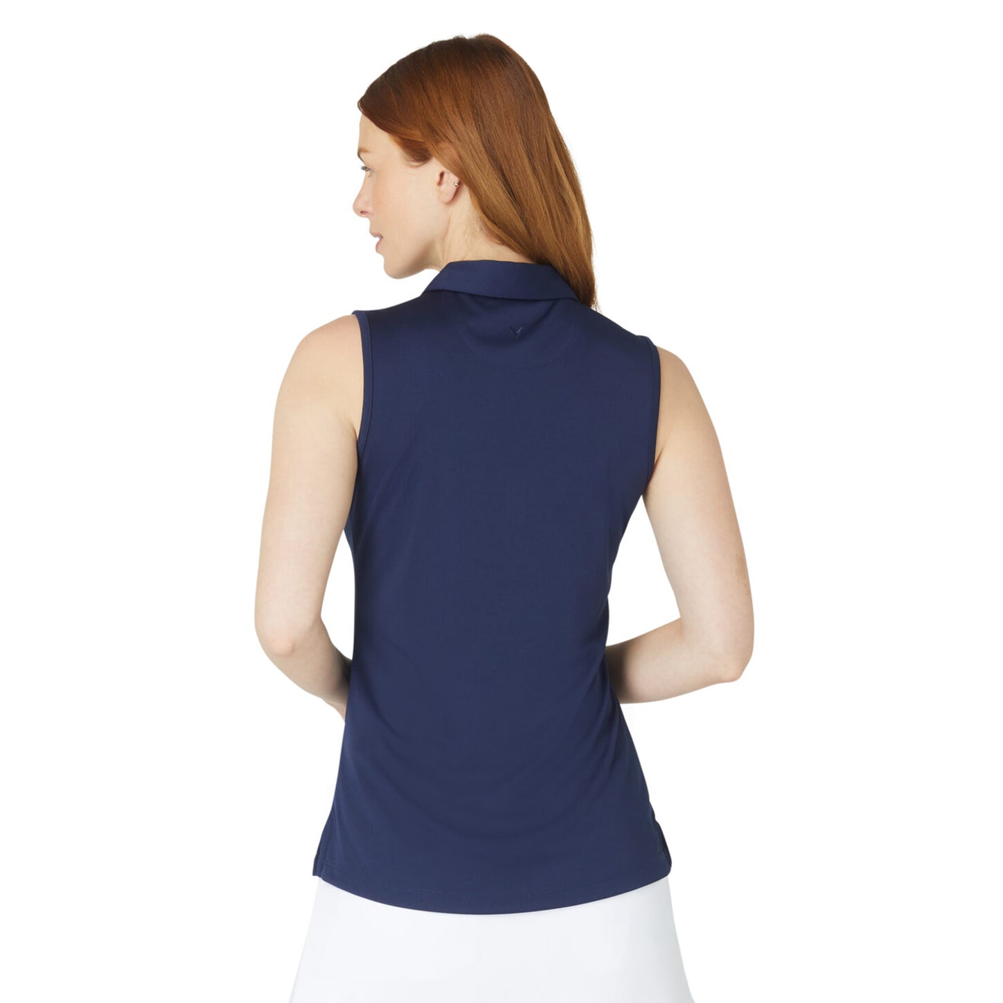 Callaway Ladies Navy Sleeveless Tournament Golf Polo