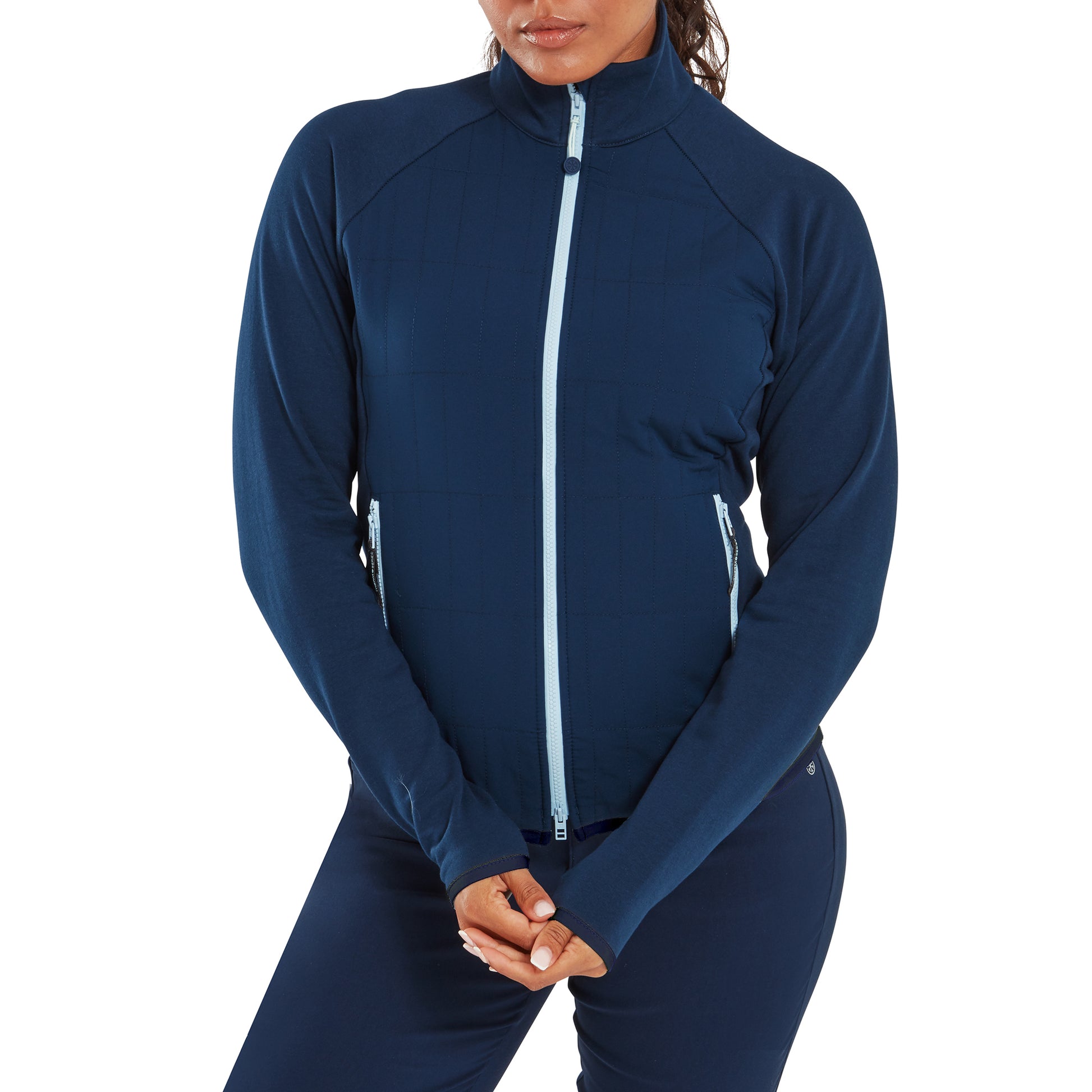 FootJoy Ladies Fleece Backed Hybrid Jacket in Navy