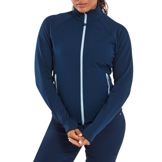 FootJoy Ladies Fleece Backed Hybrid Jacket in Navy