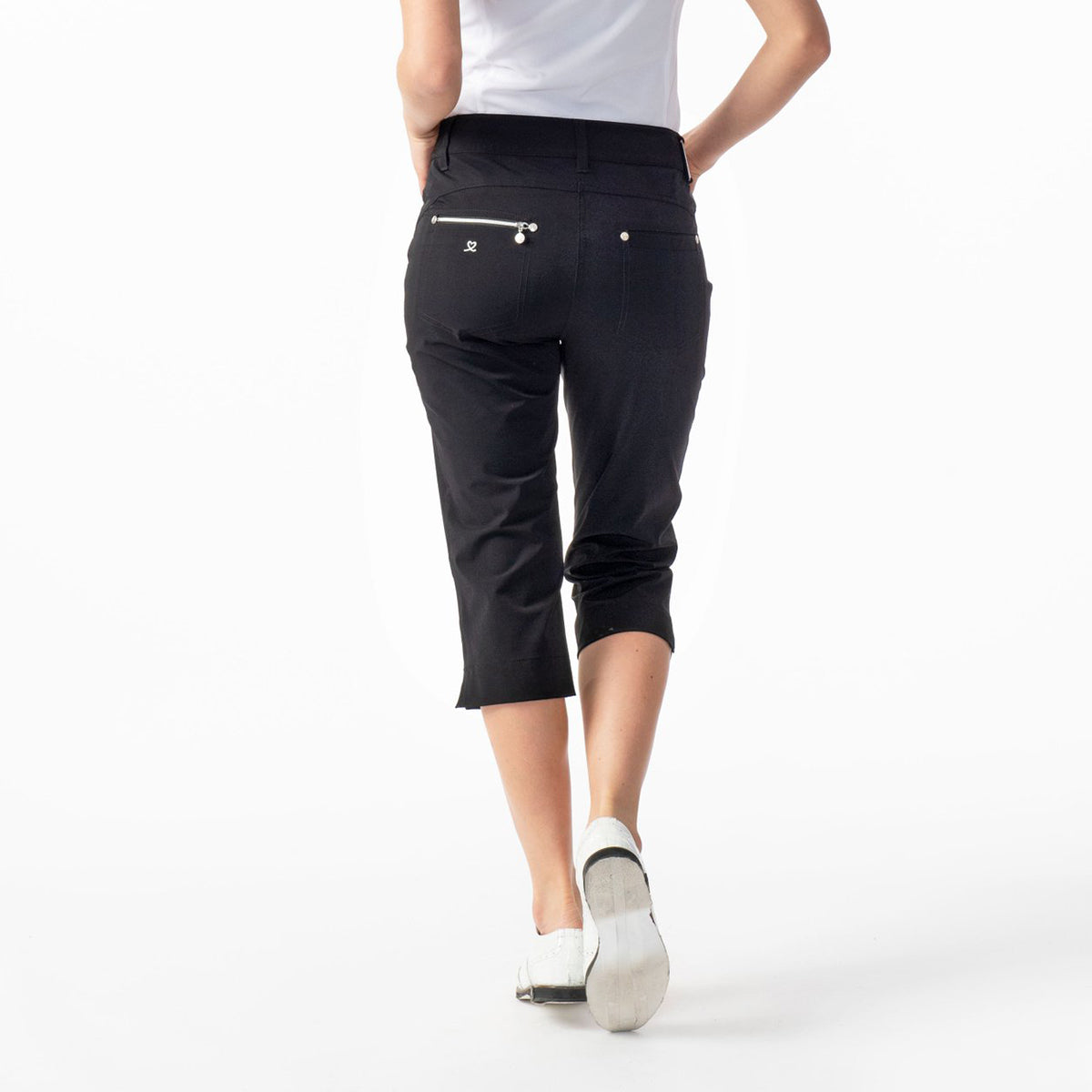 Daily Sports Ladies Pro-Stretch Capris with Straight Leg Fit in Black