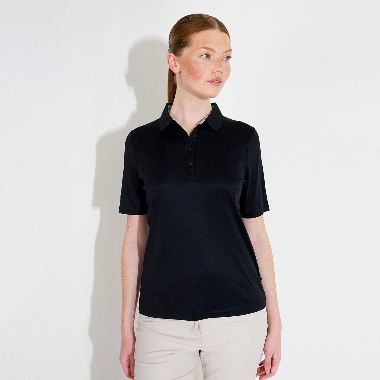 Abacus Ladies DryCool Half Sleeve Polo in Black - Chic Comfort on the Course