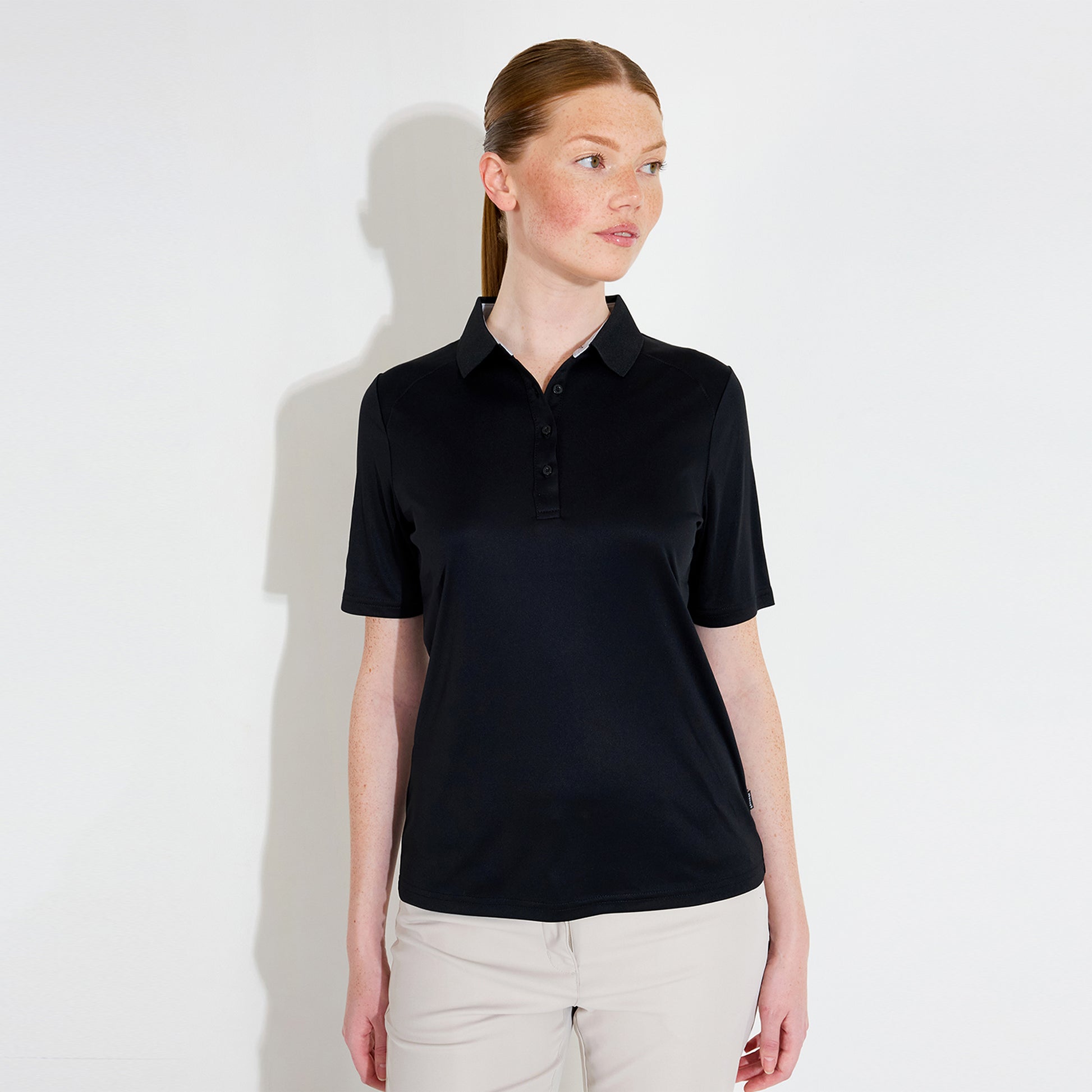Abacus Ladies DryCool Half Sleeve Polo in Black - Chic Comfort on the Course