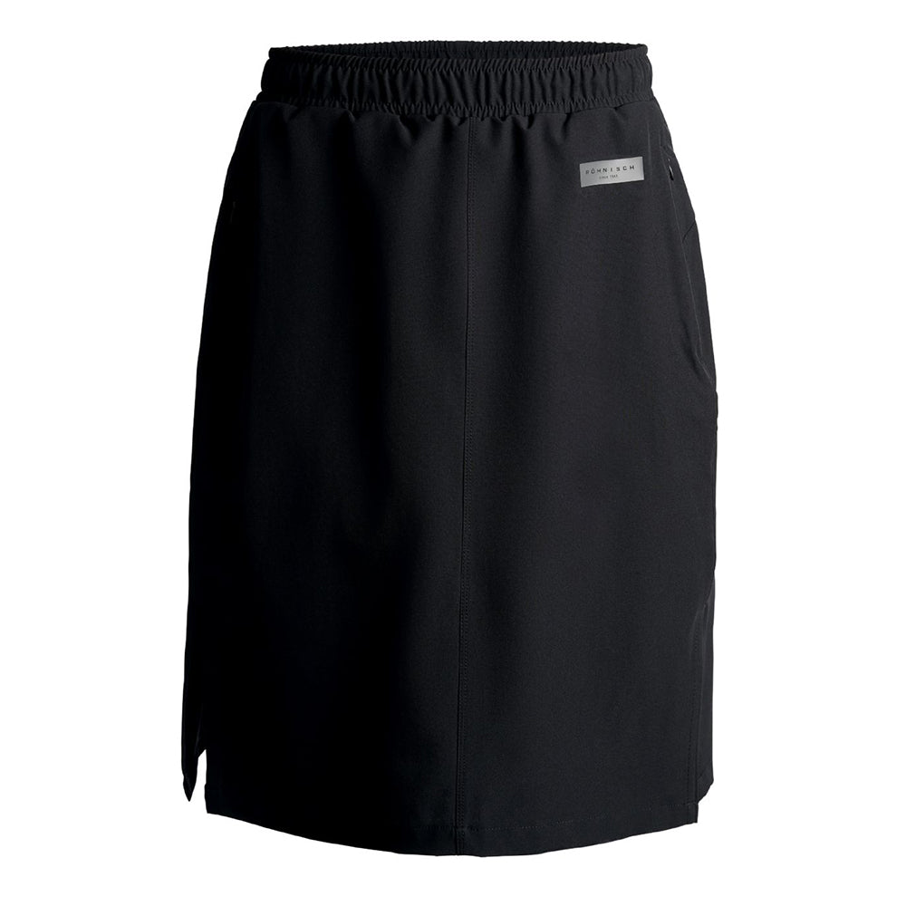 Rohnisch Ladies Long Length Pull-On Black Stretch Skort - Last One Small Only Left