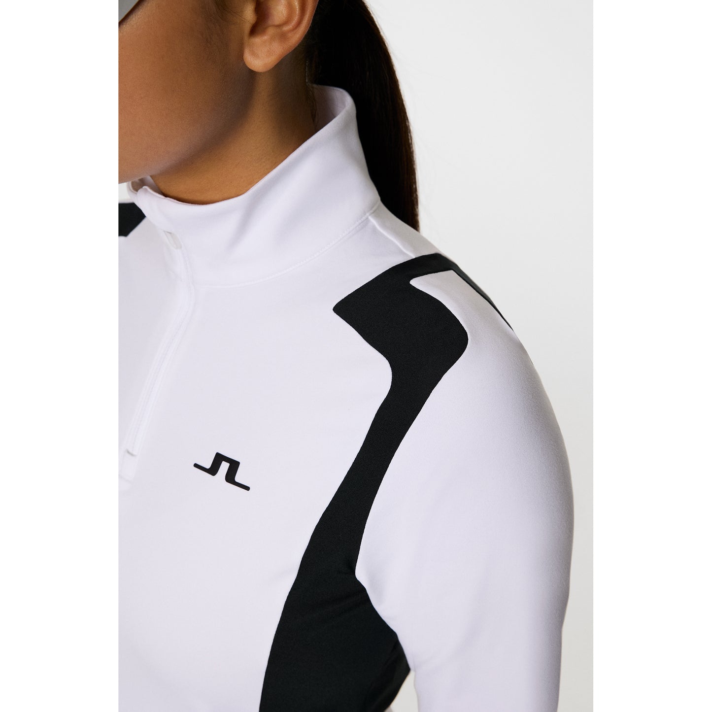 J.Lindeberg Ladies Zip-Neck Lightweight Mid-Layer with Brushed Inner