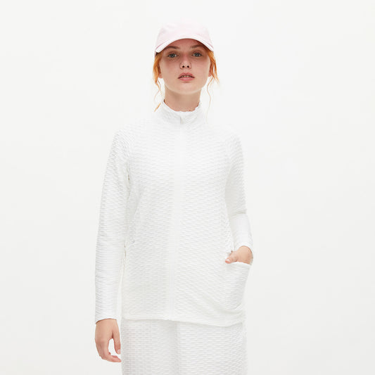 Rohnisch Ladies Textured Jersey Jacket in White