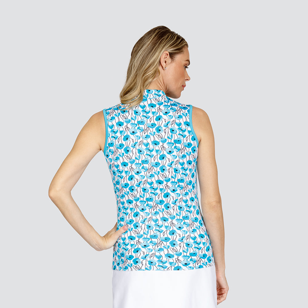 Tail Ladies Chandrina Sleeveless Polo in Playful Poppies